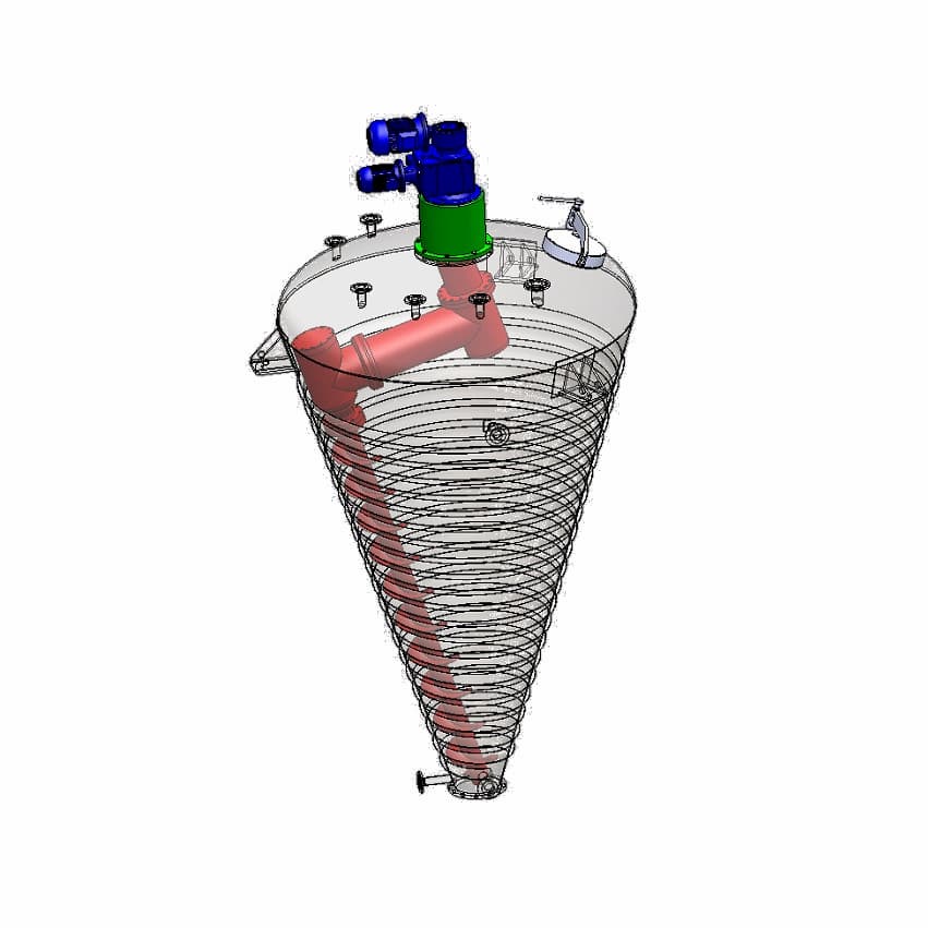 Vertical conical screw vacuum dryer Bachiller